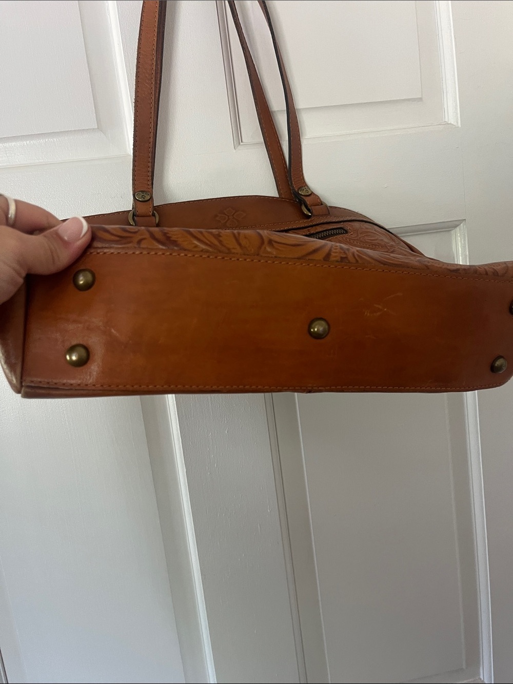 Patricia Nash Embossed Leather Poppy Tote Bag - Picture 2 of 13
